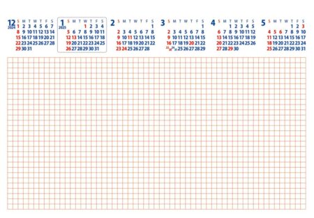 卓上スクエア文字（15カ月タイプ）六曜無/裏面