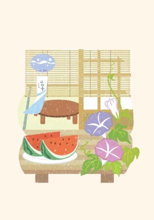 和風文字月表/7月