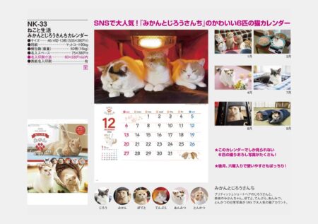 ねこと生活　みかんとじろうさんちカレンダー-14