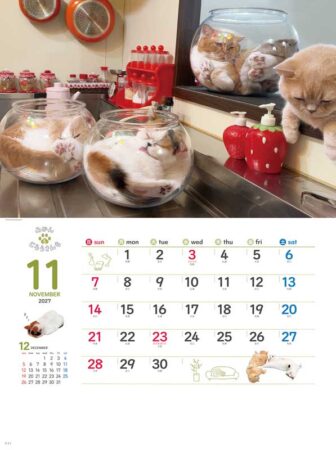 ねこと生活 みかんとじろうさんちカレンダー/11月