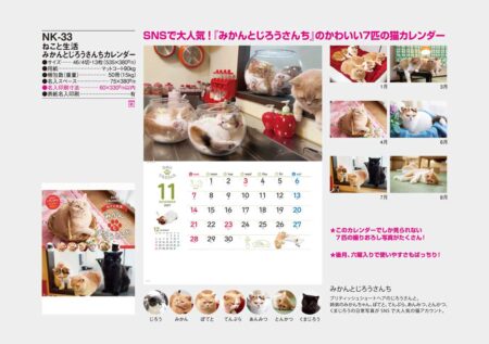 ねこと生活 みかんとじろうさんちカレンダー/カタログ