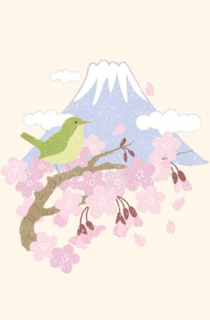 和風文字月表（3ヶ月文字）/4月