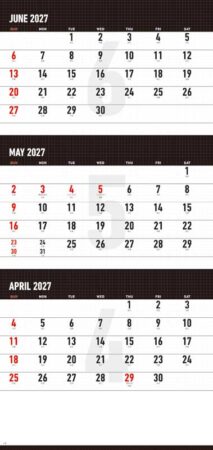 ホワイト アンド ブラック（３か月文字・大）/4月5月6月