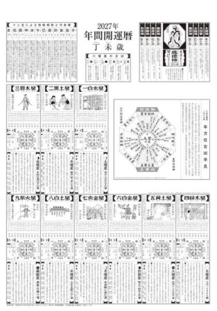 開運七福神(年間開運暦付)/裏面