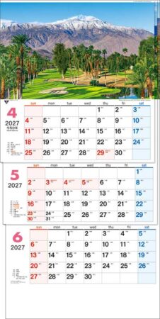 世界のゴルフ場３ヶ月−上から順タイプ−/4月5月6月