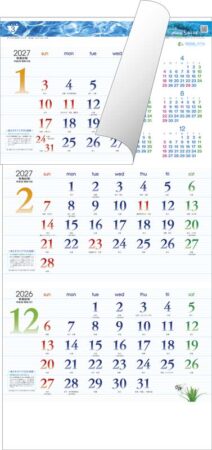 アクア・ブルー3ヶ月eco（日付マーカー付）-上から順タイプ--5