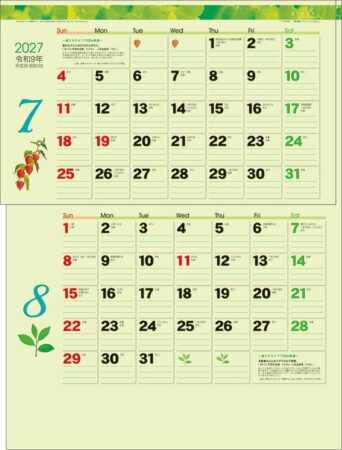 グリーン2ヶ月eco（15ヶ月）/7月8月